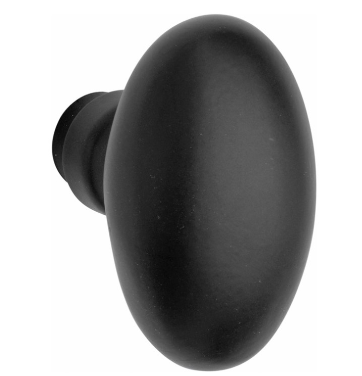 Knopkruk Ei 60x32 mm mat zwart