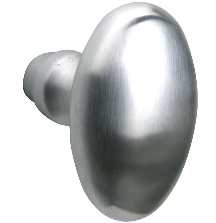 Knopkruk Ei 65x38 mm mat chroom