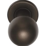 Voordeurknop BASIC LB501V Vast op Rozet Donker brons