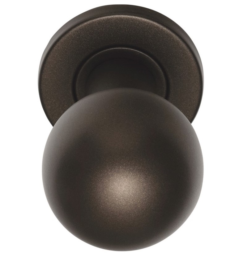 Voordeurknop BASIC LB501V Vast op Rozet Donker brons