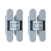 Set van 2 onzichtbare scharnieren 3D verstelbaar 120x24mm mat chroom