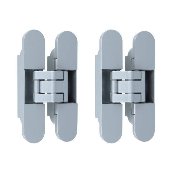 Set van 2 onzichtbare scharnieren 3D verstelbaar 120x24mm mat chroom