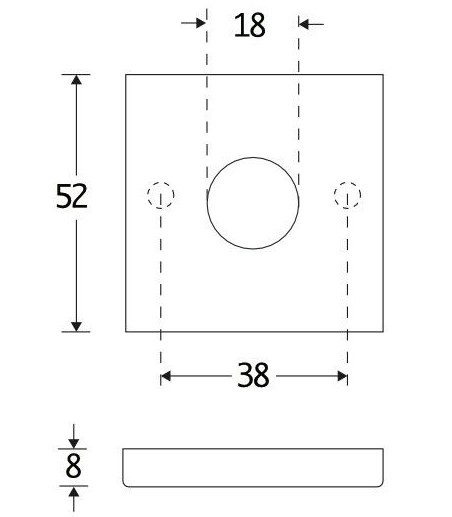 Set van twee krukrozetten Bauhaus verdekt messing antiek brons - Afbeelding 2