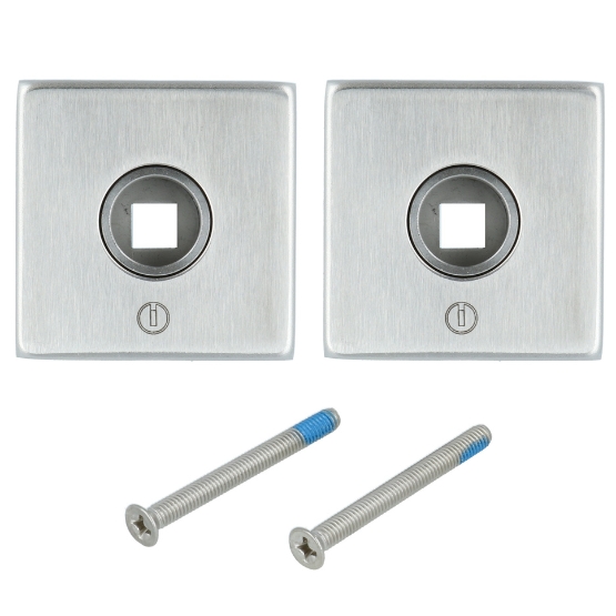 Intersteel rozetten verdekt 50x50x5mm met nokken en 2-weg veerconstructie rvs - Afbeelding 2