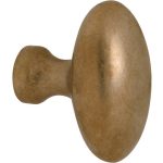 Knop Ei tbv SKG schild messing antiek