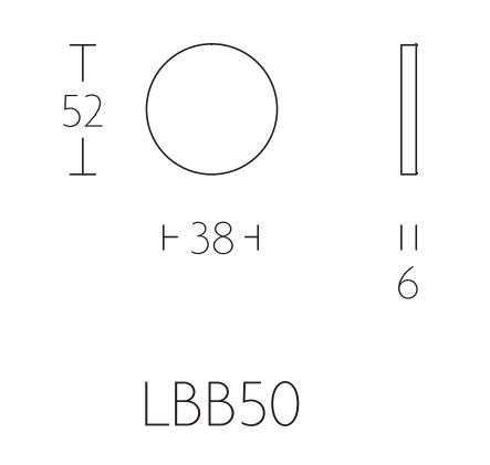 Blind Plaatje BASIC LBB50 brons - Afbeelding 2