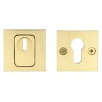 SKG3 Veiligheid-rozet BASICS BSQVEIL met kerntrekbeveiliging vierkant PVD mat goud