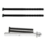 AXA verleng set voor achterdeur set knop-kruk tot deurdikte 65 mm zwart