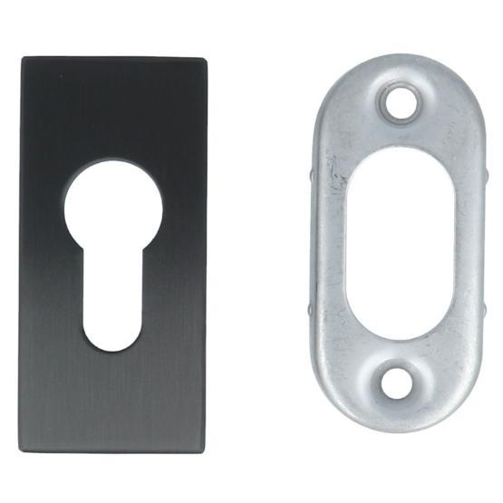 PC-Plaatje rechthoekig verdekt PVD gunmetal - Afbeelding 3