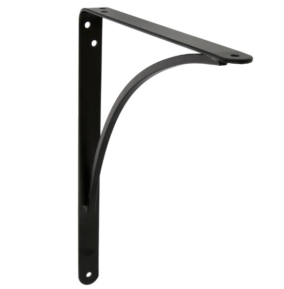 Plankdrager 150x125 mm zwart staal