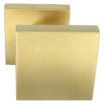 Voordeurknop BASIC BSQ60V vast op rozet PVD mat goud