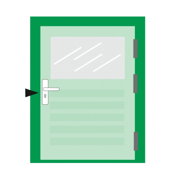 AXA Deurklink Flat-Blok DD 54-67 mm aluminium F1 - Afbeelding 4