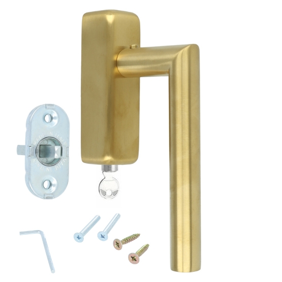 Draaikiepgarnituur BASIC LBII-19DKLOCK-O PVD mat goud - Afbeelding 3