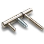 Inboorpaumelle voor houten deuren en metalen kozijnen 12 mm vernikkeld