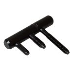 Inboorpaumelle voor houten deuren en metalen kozijnen 12 mm staal zwart