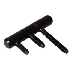 Inboorpaumelle voor houten deuren en metalen kozijnen 12 mm staal zwart