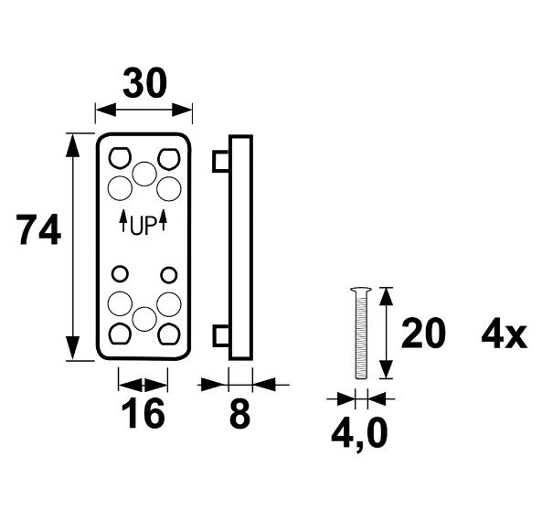 AXA onderlegplaat met taptites 3319 verzinkt - Afbeelding 2