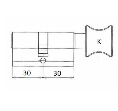 Knopcilinder K30/30 Iseo F9 Met Certificaat SKG3 - Afbeelding 4
