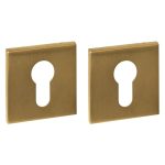 Intersteel cilinderrozetten verdekt 53x53x6mm pvd messing mat