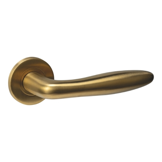 Intersteel deurklink Q 03 op rozet verdekt ø52x6mm pvd messing mat