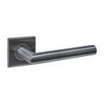 Intersteel deurklink Q 04 op rozet verdekt 53x53x6mm pvd antraciet