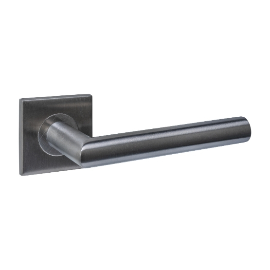 Intersteel deurklink Q 04 op rozet verdekt 53x53x6mm pvd antraciet
