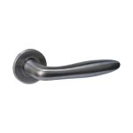 Intersteel deurklink Q 03 op rozet verdekt ø52x6mm pvd antraciet