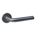 Intersteel deurklink Q 02 op rozet verdekt ø52x6mm pvd antraciet