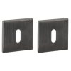 Intersteel sleutelrozetten verdekt 53x53x6mm pvd antraciet