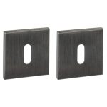 Intersteel sleutelrozetten verdekt 53x53x6mm pvd antraciet