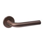 Intersteel deurklink Q 02 op rozet verdekt ø52x6mm pvd brons