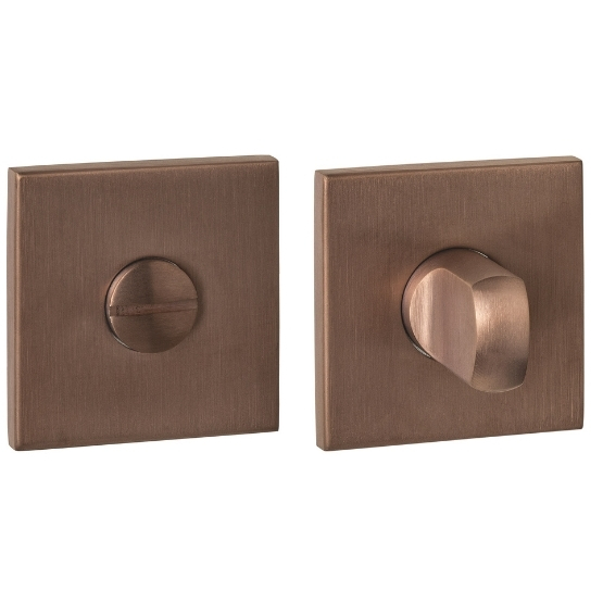 Intersteel wc-sluiting verdekt 53x53x6mm met stift 6-8mm pvd brons