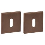 Intersteel sleutelrozetten verdekt 53x53x6mm pvd brons