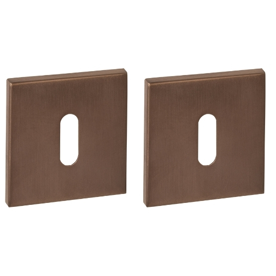 Intersteel sleutelrozetten verdekt 53x53x6mm pvd brons