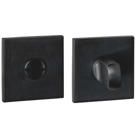 Intersteel wc-sluiting verdekt 53x53x6mm met stift 6-8mm pvd zwart