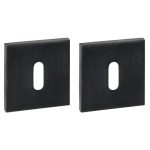 Intersteel sleutelrozetten verdekt 53x53x6mm pvd zwart