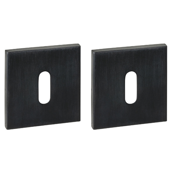 Intersteel sleutelrozetten verdekt 53x53x6mm pvd zwart