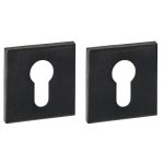 Intersteel cilinderrozetten verdekt 53x53x6mm pvd zwart