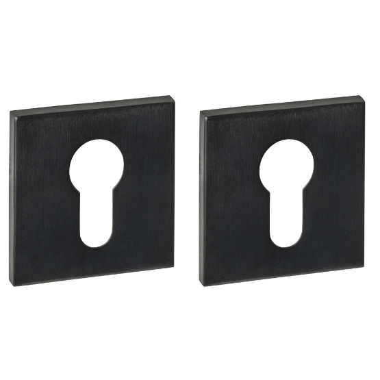 Intersteel cilinderrozetten verdekt 53x53x6mm pvd zwart