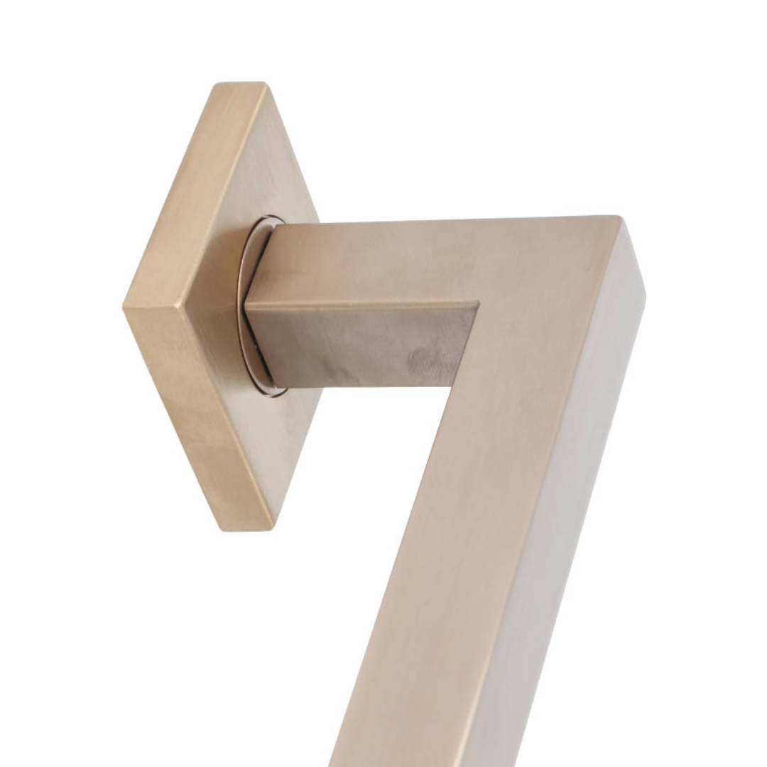 Deurklink BASIC BSQ1-G op vierkant rozet PVD licht brons - Afbeelding 4