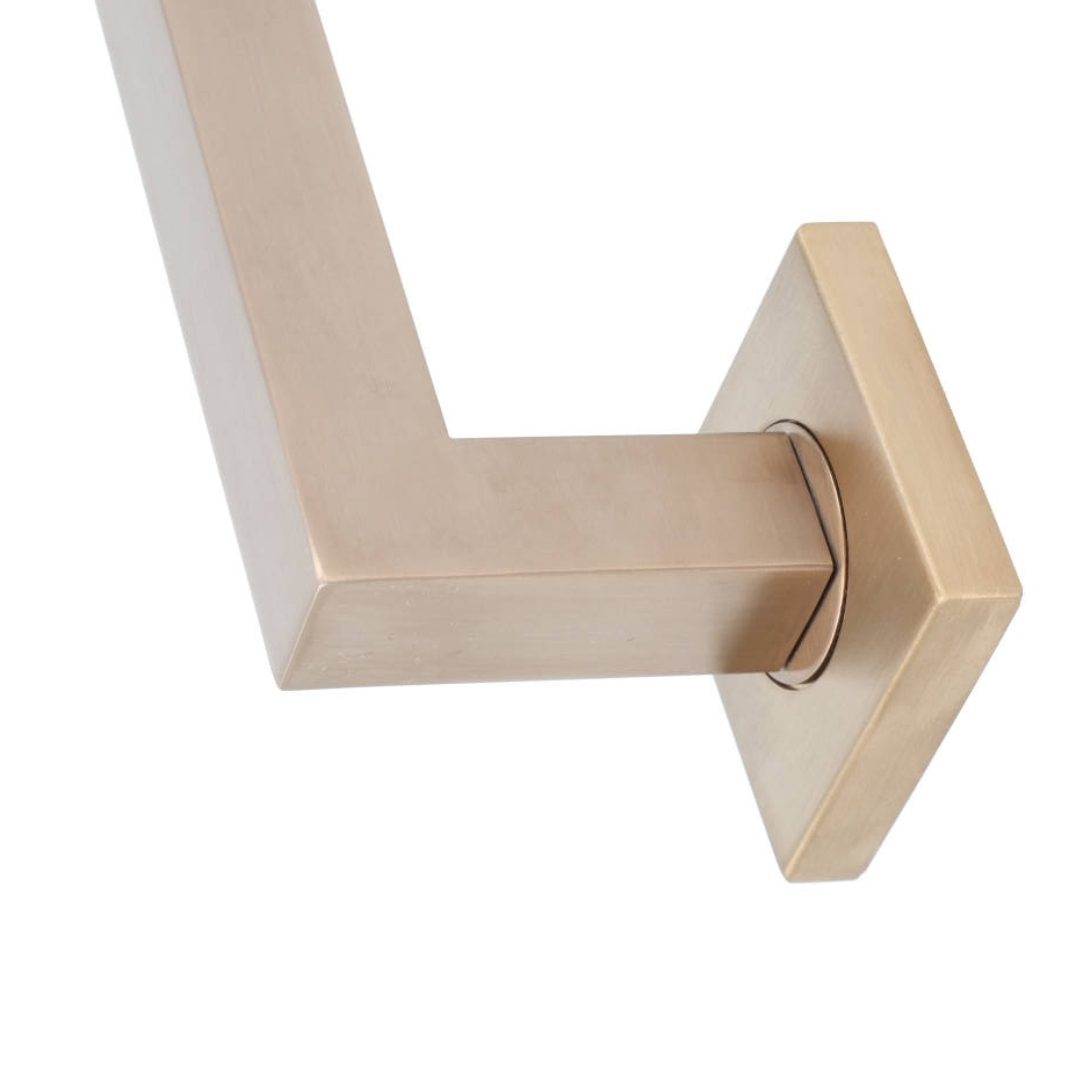 Deurklink BASIC BSQ1-G op vierkant rozet PVD licht brons - Afbeelding 3