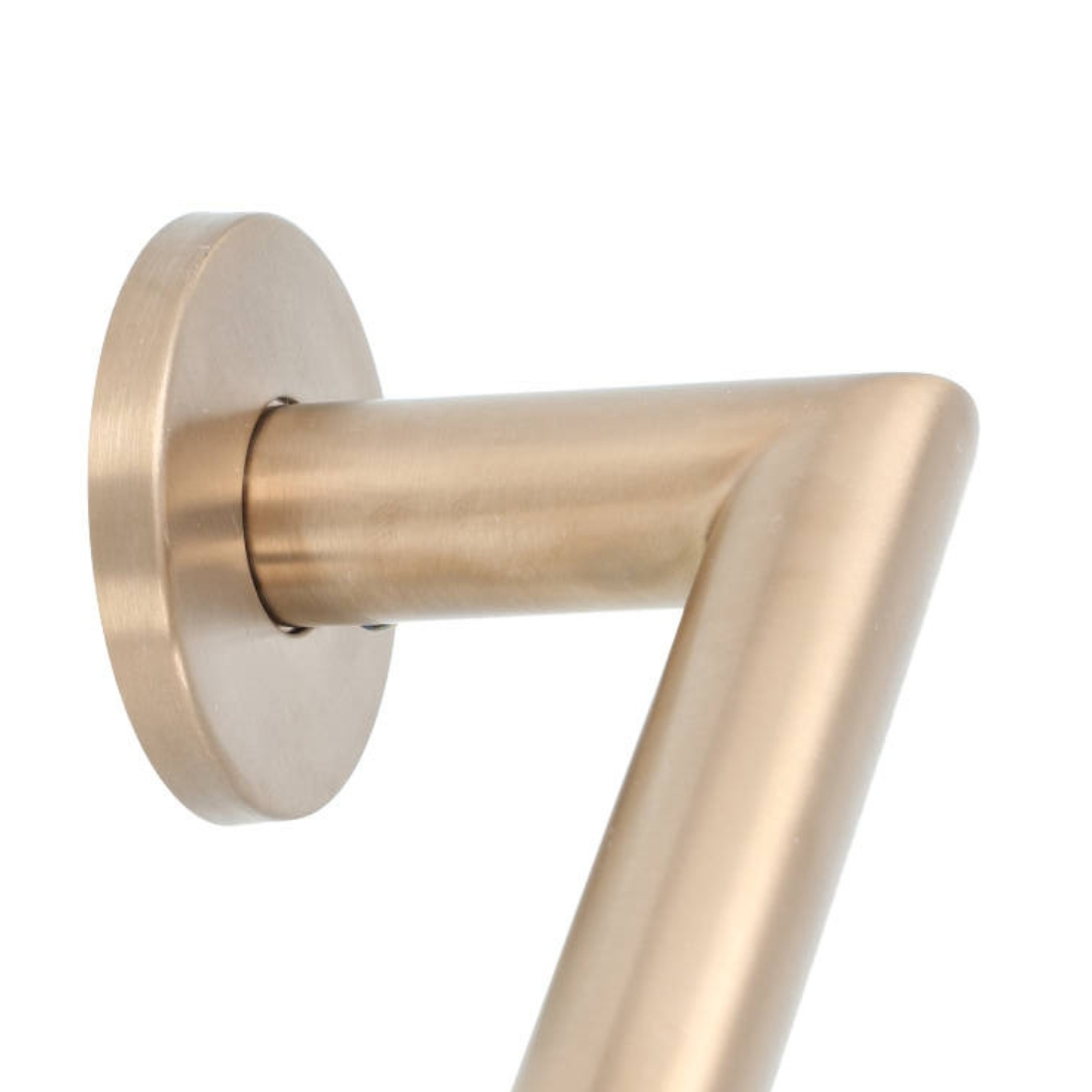 Deurklink BASIC LBII-19 op ronde rozet PVD licht brons - Afbeelding 4