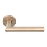 Deurklink BASIC LBII-19 op ronde rozet PVD licht brons