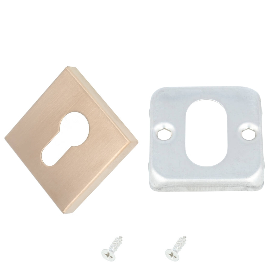 Cilinderplaatje BASIC BSQY53 PVD licht brons - Afbeelding 2