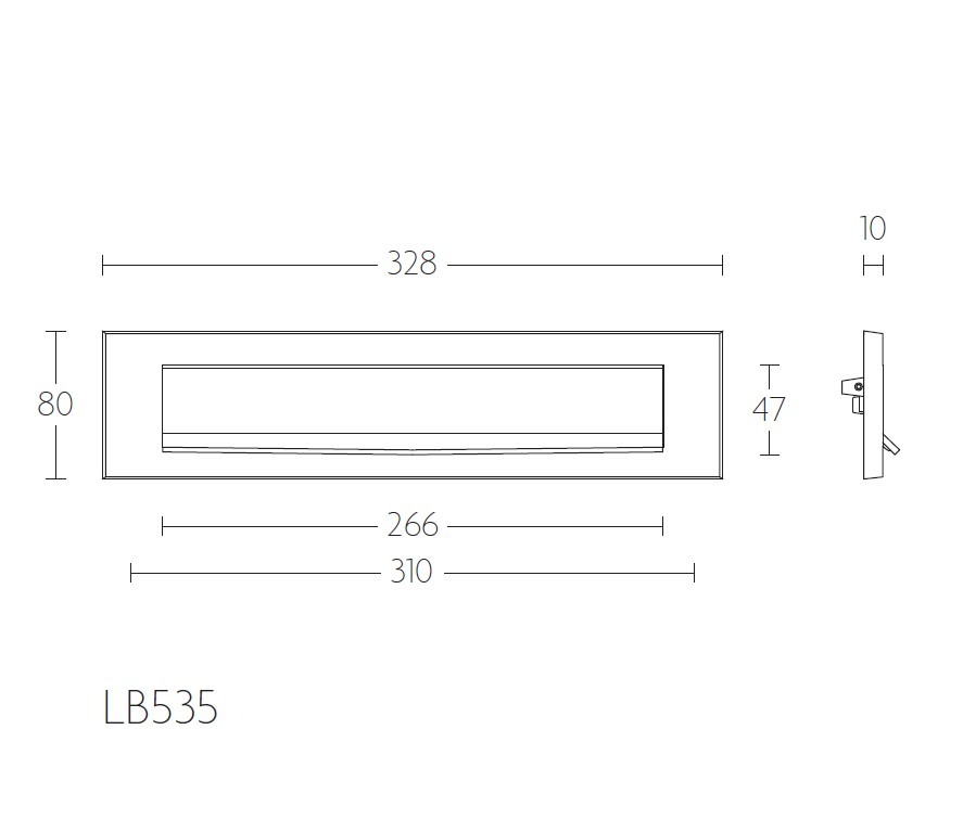 Briefplaat BASICS LB535 PVD licht brons - Afbeelding 2
