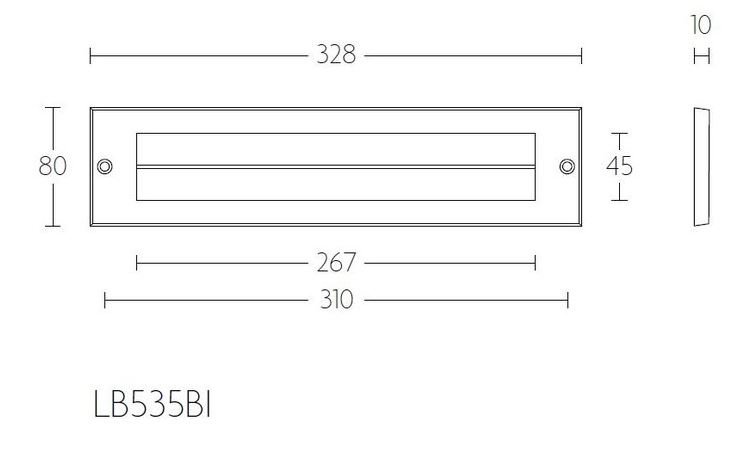 Binnen Briefplaat BASICS LB535BI PVD licht brons - Afbeelding 2