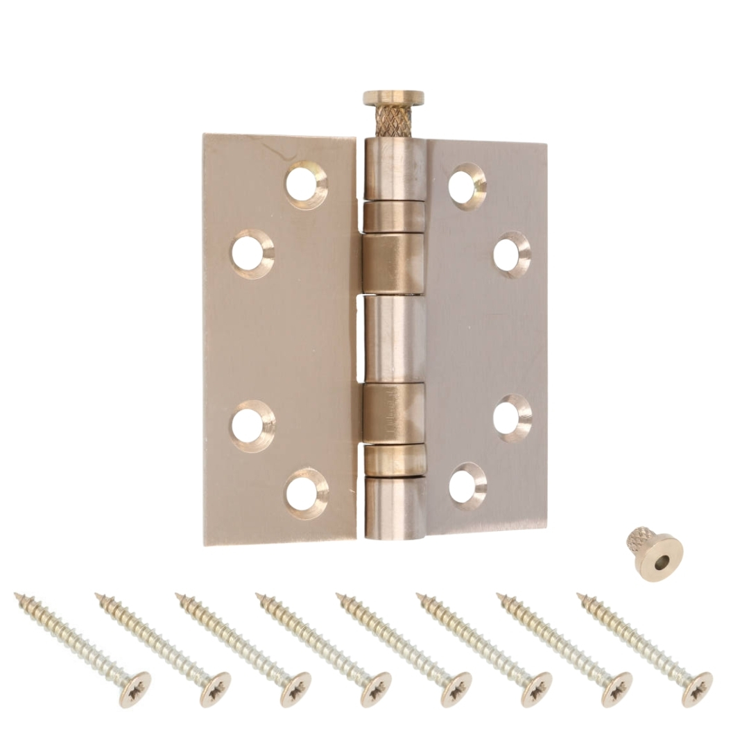 Kogellagerscharnier 7676 mm rechte hoek PVD licht brons - Afbeelding 3