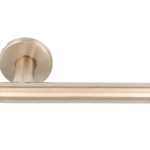 Deurklink Pho op ronde rozet PVD licht brons