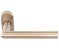 Deurklink Angela op ovaal rozet PVD licht brons