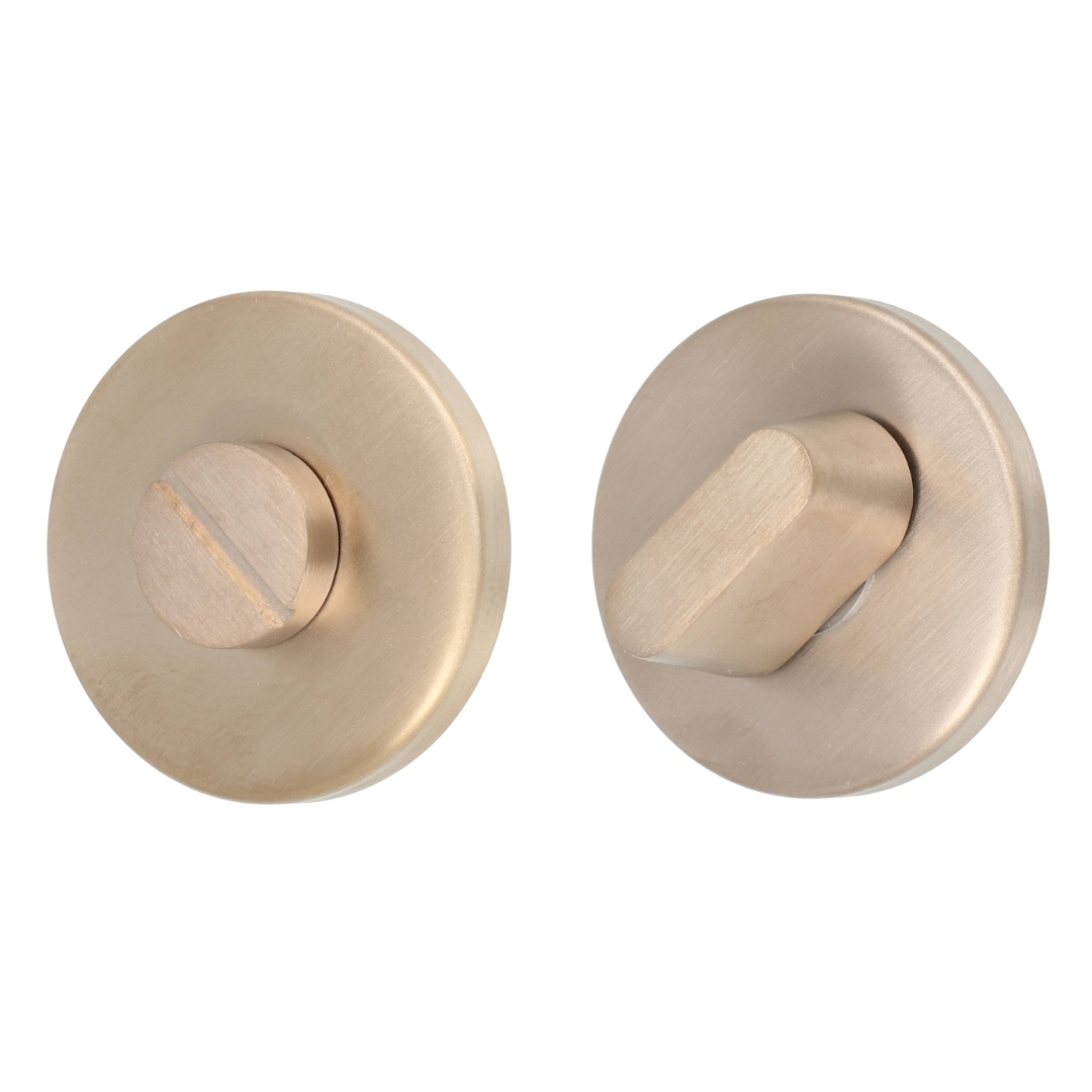 WC-Sluiting 8 mm rond verdekt blind PVD licht brons - Afbeelding 3